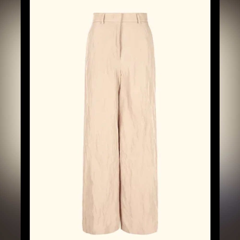 GIORGIO ARMANI linen blend tan trousers size 44 $1100